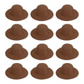 PATIKIL Mini Formal Doll Hats Coffee 1.4 Inch - Small Miniature Headwear