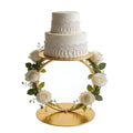 5.9 Inch Metal Cake Stand with Gold Finish - Elegant Dessert Display