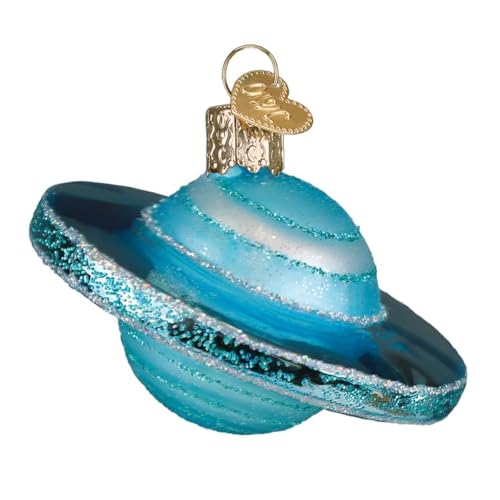 Uranus Glass Christmas Ornament - Handcrafted Space Decor for Tree