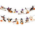 Halloween Dog Decorations Banner with Cute Dogs, Pumpkins & Witch Hats