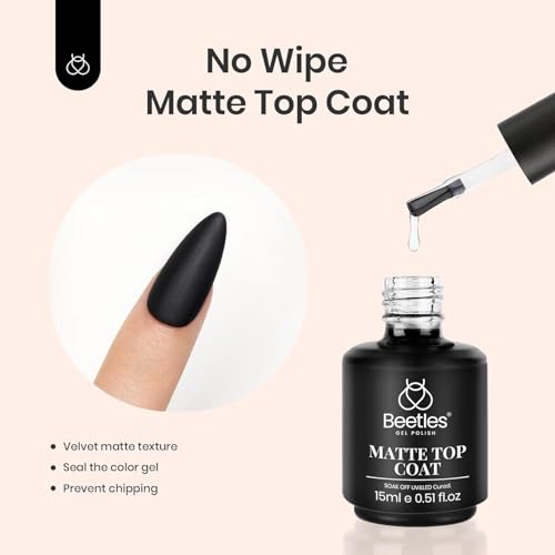 Beetles Matte Gel Top Coat & Base Set - K-Clear-3, 3x15ml Nail Polish