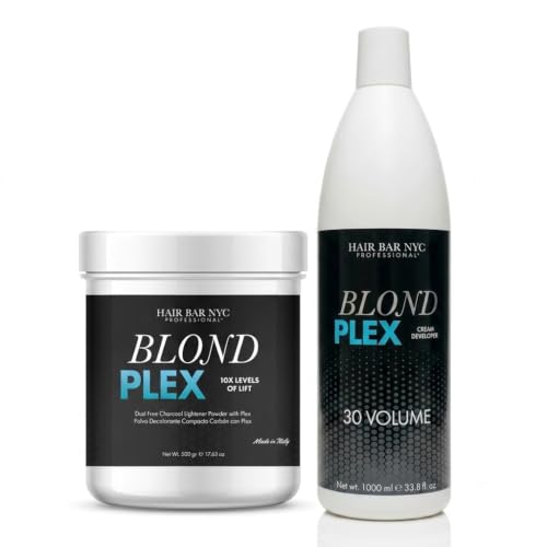 Professional Blonding Lightening Kit with Charcoal Powder & Violet Developer