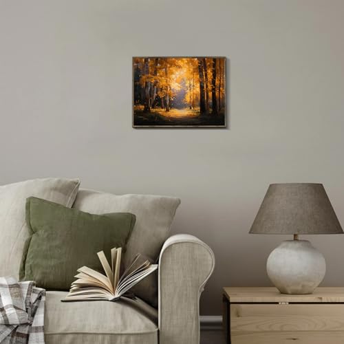 Autumn Nature Wall Art - Vibrant Fall Forest Landscape for Living Room & Bedroom - 8x10 Unframed