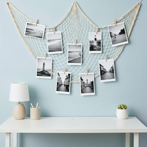 2-Pack Nautical Fish Net Decorations for Parties and Home - 40x80 inches Variation 2