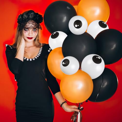 Eyeball Balloons Latex Halloween Party Balloons 12.7cm - 100pcs