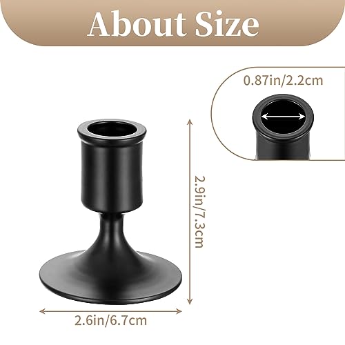 2 Pcs Black Candlestick Candle Holders Set for Halloween Table Decor - Sziqiqi Variation of THIS listing