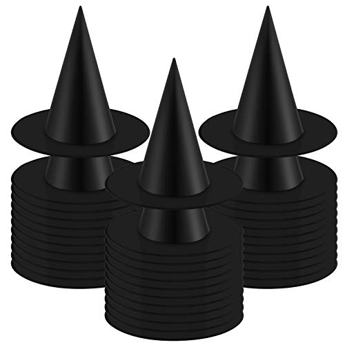 36 Pack Halloween Witch Hats Costume Accessories Black Witch Hats for Party & Decoration