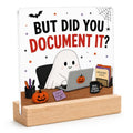 Halloween Desk Sign for Office - Funny Coworker Gift - Clear Variation