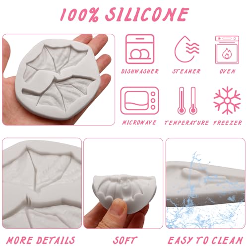 Halloween Bat Skeleton Silicone Mold Set for Cake Decorating - Grey (YN287)