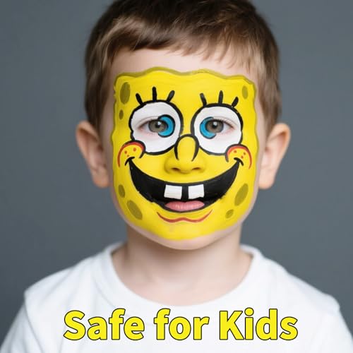 Yellow Water-Based Face & Body Paint Stick - Full Coverage Halloween Cosplay Makeup - Variation of THIS Listing