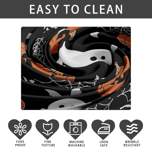 Halloween Ghost Tablecloth 60x120 Inch Rectangular Spooky Decorations