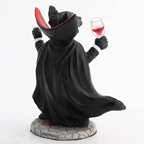 Catcula Vampire Cat Figurine - Hand Painted Resin Halloween Collectible