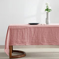 Everly Linen Tablecloth 60x108 Inches - Muddy Pink, Rectangular, Machine Washable