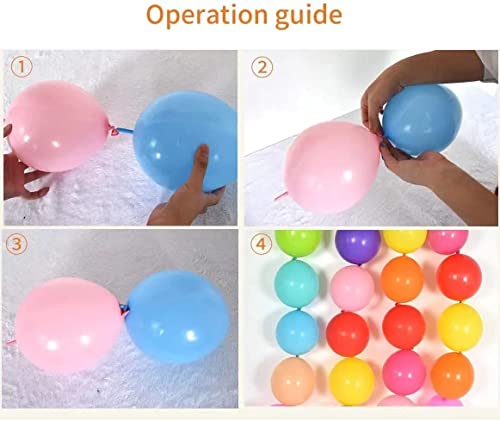 Linking Balloons 6 Inch Light Blue Set - 60 Pcs for Wedding & Party Decorations (Variation: Light Blue / 6 Inch)