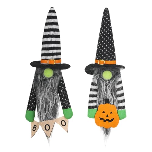 Halloween Gnome Wine Bottle Covers Set - 2pcs Fall & Party Decor