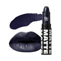 Lipstick Matte Finish Long-Lasting Highly Pigmented Full Coverage Lip Color - Black & Blue - Pack of 1