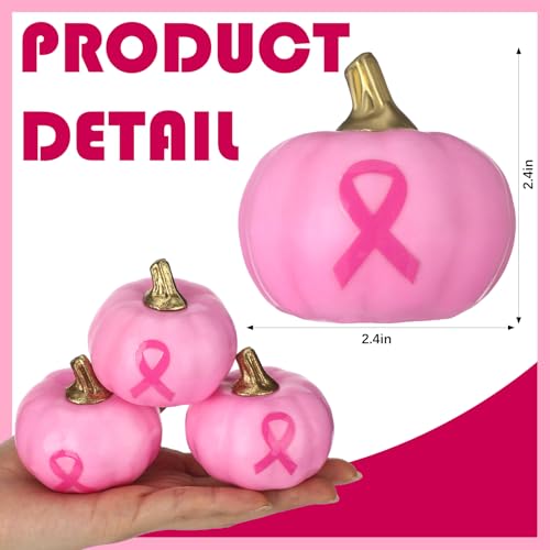 Pink Breast Cancer Awareness Pumpkins Bulk Decorations - Support Campaigns & Events