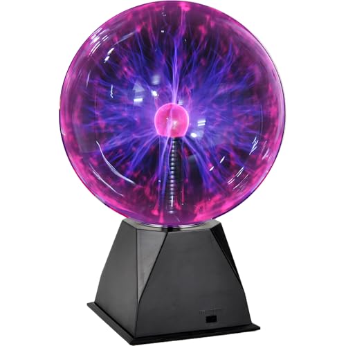 PowerTRC 8 Inch Plasma Globe Night Lamp - Interactive Touch & Sound Science Decor, USB Powered, Kids & Party Gift - Variation #3