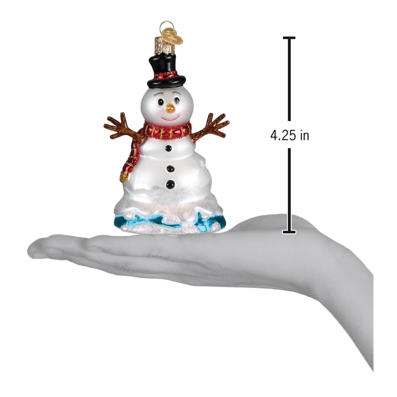 Christmas Tree Ornament - Handcrafted Glass Melting Snowman Decoration