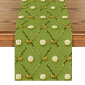 Golf Themed Table Runner 13x72 Inch Green Sport Party Decor for Home & Dining