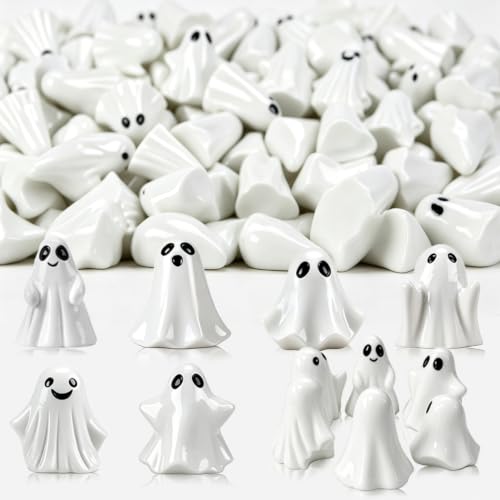 Mini Resin Ghost Figurines Set - 48pcs Halloween Decorations & Favors