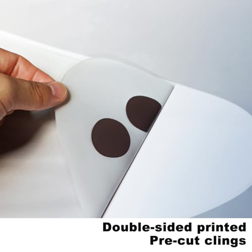 Large Ghost Window Clings Halloween Decorations Set - Spooky Mirror Decals