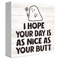 Funny Halloween Ghost Sign Farmhouse Bathroom Decor - Hope Variation