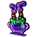 Halloween Witch Legs Infinity Mirror Tunnel Light with Poison Cauldron - Purple