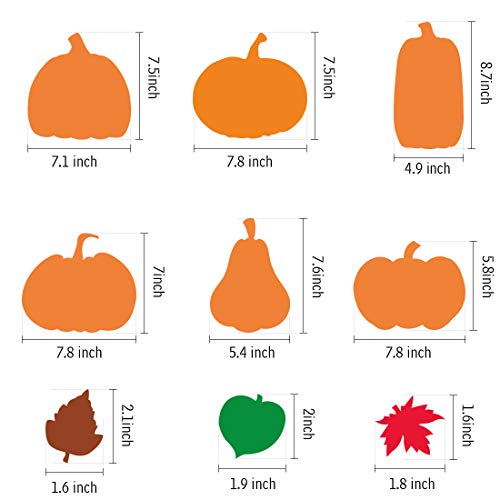 Halloween Foam Pumpkin Craft Kit with Leaves & Rhinestones - 30 Pieces