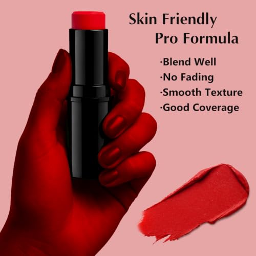Red Oil-Based Face Paint Stick Full Coverage Waterproof Stage Makeup - #03 Red