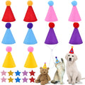Mini Felt Party Hats for Stuffed Animals & Pets - Multi-Coloured 1 Set