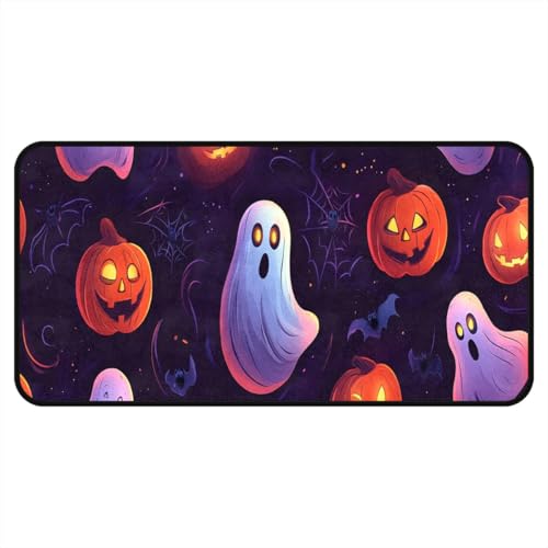 Halloween Pumpkin Kitchen Floor Mat - 17x51 Inch Rug Runner for Laundry, Kitchen & Bathroom - Halloween Variation