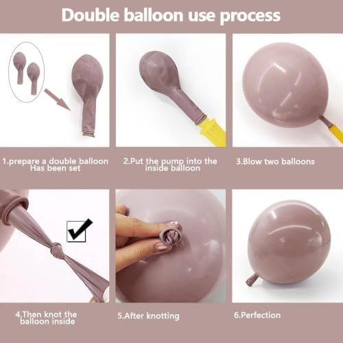 Pink Black Purple Balloon Arch Kit Double Stuffed Party Decor — Variation: Pink Black Purple