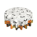 Spider Web Halloween Round Tablecloth 60 Inch Water-Resistant Reusable Decoration