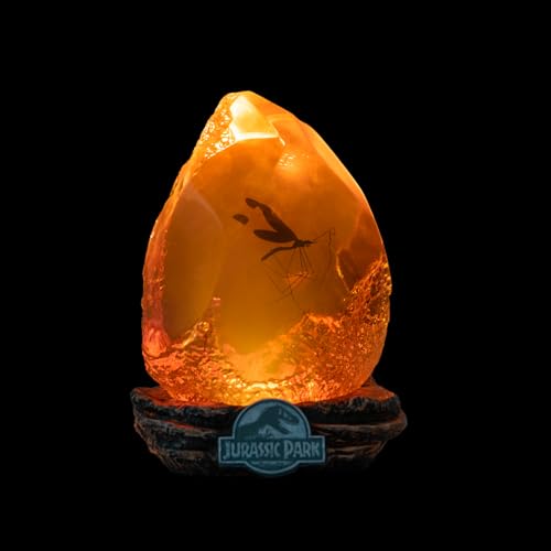 Jurassic Park Dinosaur Night Light Lamp - LED Amber Resin Decor