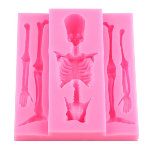 Halloween Skull Silicone Fondant Mold for Cake Decorating and Candy Making