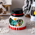 Ceramic Snowman Candy Dish - Winter Holiday Table Centerpiece & Decor