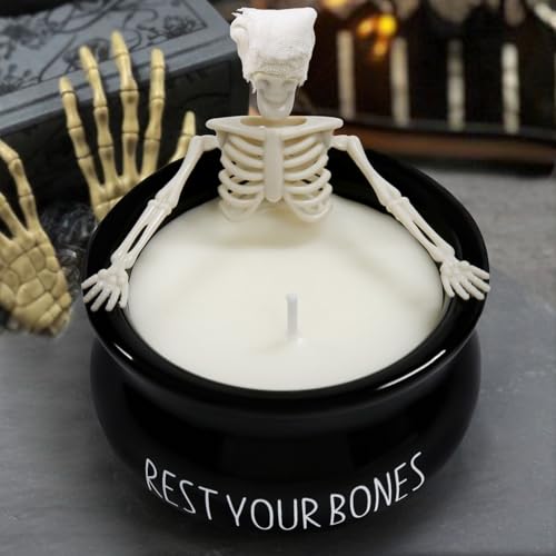 Halloween Skeleton Candle with Cinnamon Scent - Indoor Decor