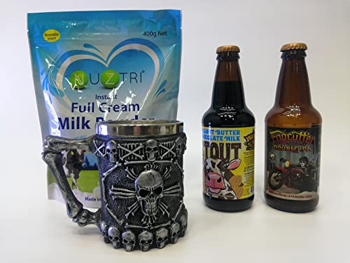 Classic Silver Viking Skull Mug - Pirate Drinkware, 14oz Stainless Steel Coffee & Beer Cup