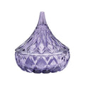 Godinger Glass Hershey Kiss Candy Server - Medium Purple Holiday Dish