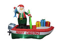 8 Foot Inflatable Santa Claus on Fishing Boat Outdoor Holiday Decor