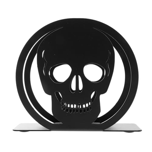 Halloween Skull Cocktail Napkin Holder Black Iron Decor for Kitchen & Party