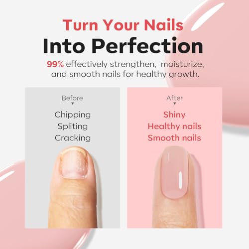 Modelones Nail Strengthener & Growth Polish - Peachy Pink A1