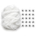 Vellax Halloween Spider Web Decorations with 20 Spiders - 200g Stretchable Cobweb for Indoor & Outdoor Use