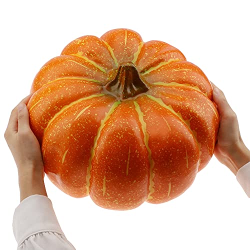 Artificial Pumpkin Large 11.81 Inch for Outdoor Porch Decoration - Fall Halloween