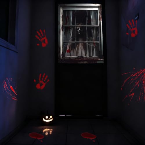 Halloween Horror Window Cover Set - Hycg-02, 2pcs Haunted Curtain Decorations