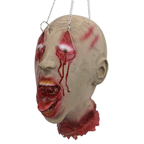 Halloween Bloody Severed Head Prop - Zombie Head Decoration for Haunted Houses, Party, Variation 02