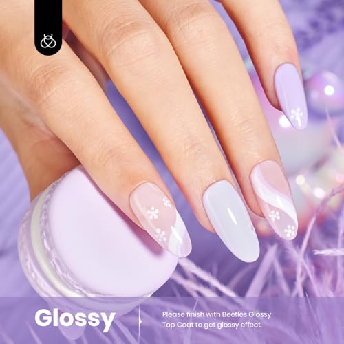Beetles Lavender Purple Gel Nail Polish - Creme Purple Variation, 15ml