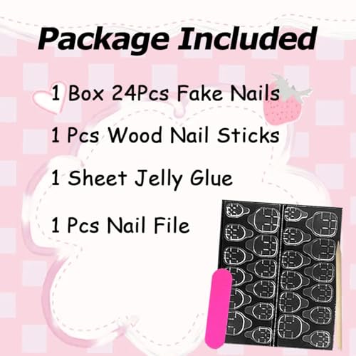 Halloween Spider Press On Nails - 24Pcs Silver Glitter Fake Nails with 3D Rhinestones - Spider-6 Variation