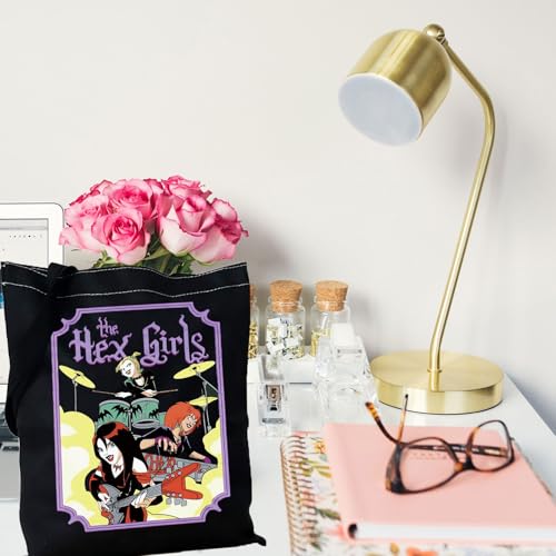 Hex Tote Bag - Horror Comedy Cartoon Inspired Halloween Gift Goth Rock Fan Accessory